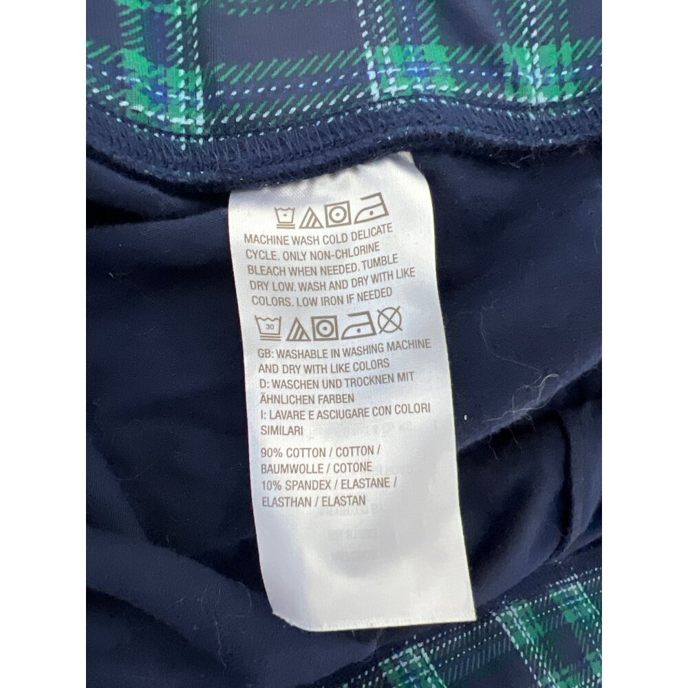 Denim and Co Regular Any Day Printed Duo Stretch Ankle Pant Size 4X Navy Plaid - Picture 5 of 7
